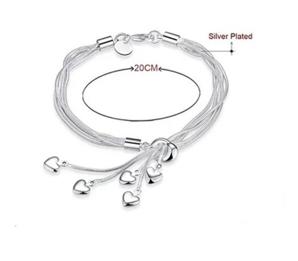 PULSERA BRAZALETE PLATA 925 CORAZON ANIVERSARIO MUJER - 2