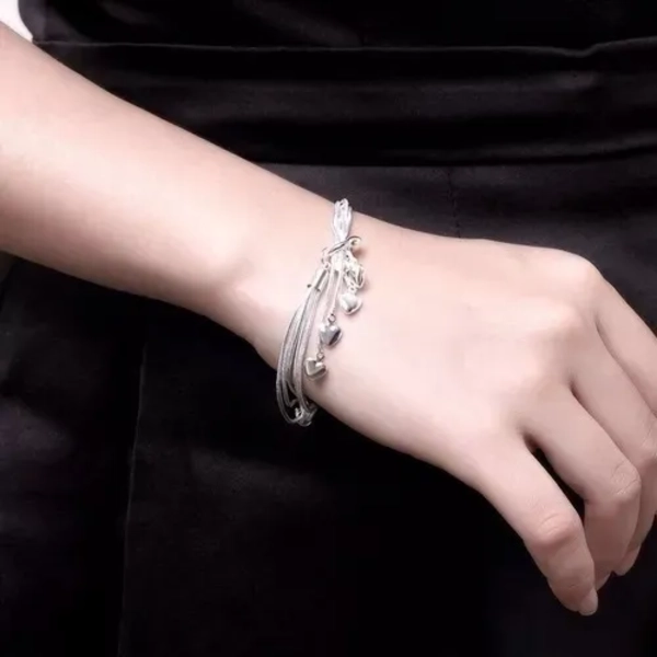 PULSERA BRAZALETE PLATA 925 CORAZON ANIVERSARIO MUJER - 4