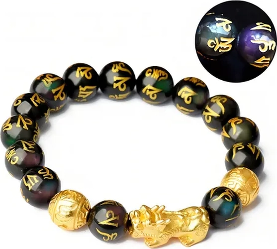 PULSERA OBSIDIANA NEGRA FENG SHUI PI XIU - 6