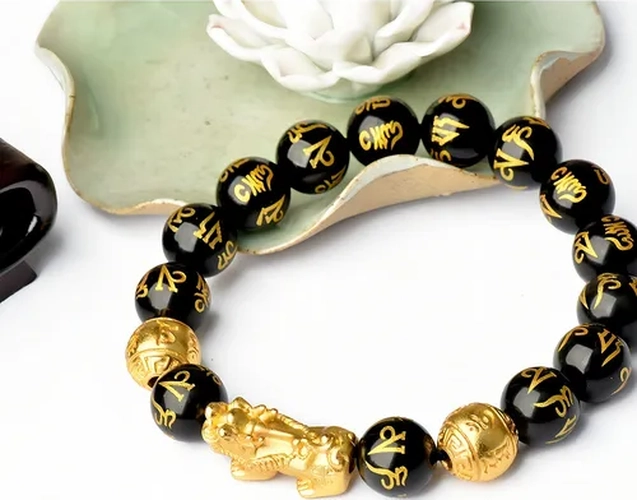 PULSERA OBSIDIANA NEGRA FENG SHUI PI XIU - 9