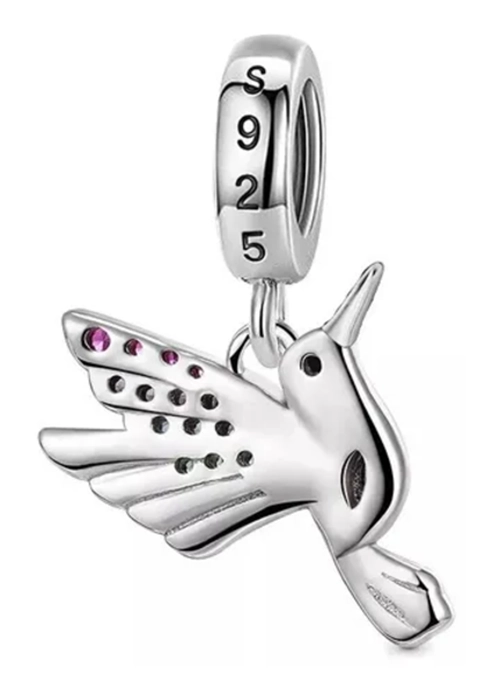 CHARM DIJE PLATA 925 COLIBRI MULTICOLOR / TODOJOYAS - 2