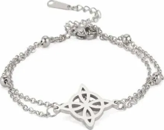 PULSERA NUDO BRUJA ACERO QUIRURGICO AJUSTABLE - 1