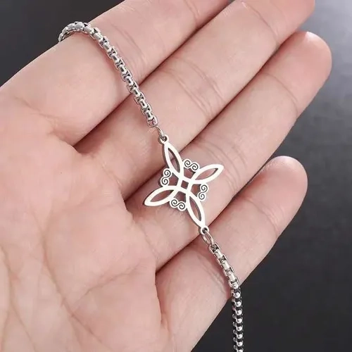 PULSERA NUDO BRUJA ACERO QUIRURGICO AJUSTABLE - 3