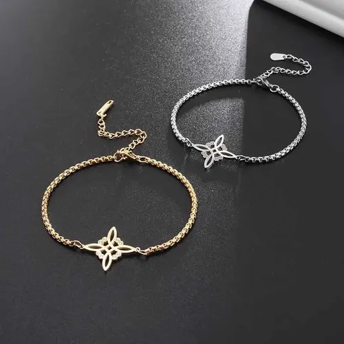PULSERA NUDO BRUJA ACERO QUIRURGICO AJUSTABLE - 6