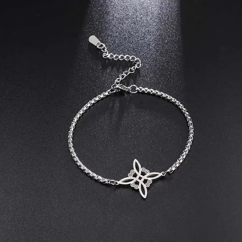 PULSERA NUDO BRUJA ACERO QUIRURGICO AJUSTABLE - 8