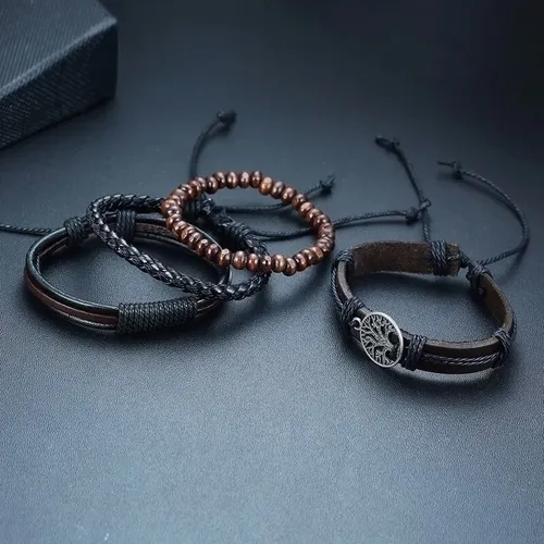 PULSERA CUERO ARBOL DE LA VIDA HOMBRE/MUJER - 5