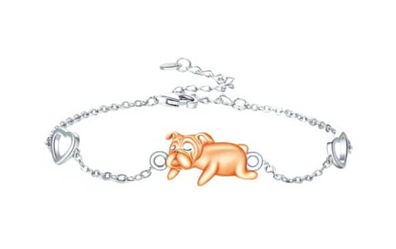 PULSERA PLATA 925 BULLDOG PERRITO MUJER - 1