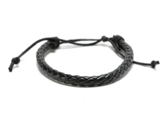 PULSERA AJUSTABLE CUERO TRENZADO HOMBRE - 2