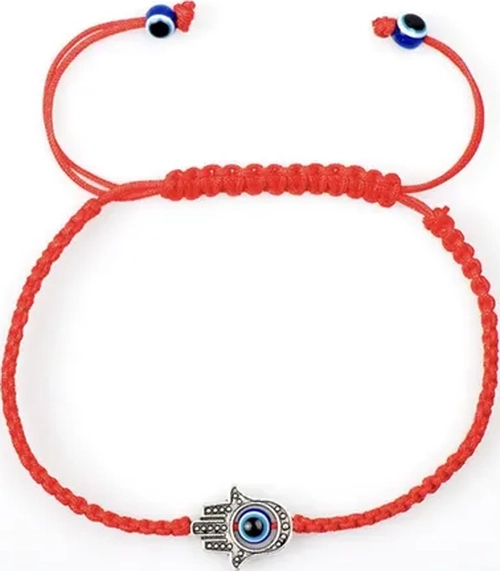 PULSERA ROJA OJO TURCO MANO FATIMA PROTECCION - 1