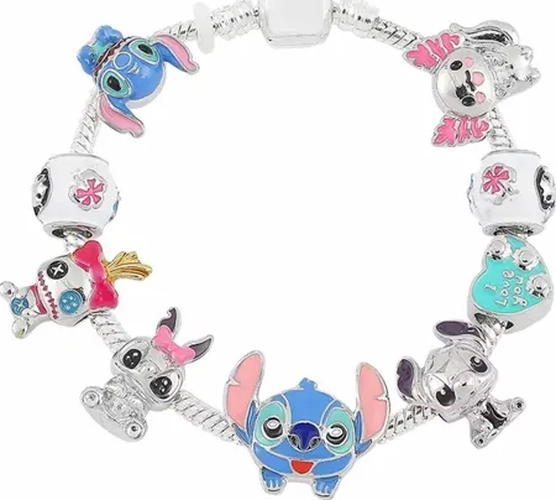 PULSERA STITCH IMPORTADA CON CHARMS - 1