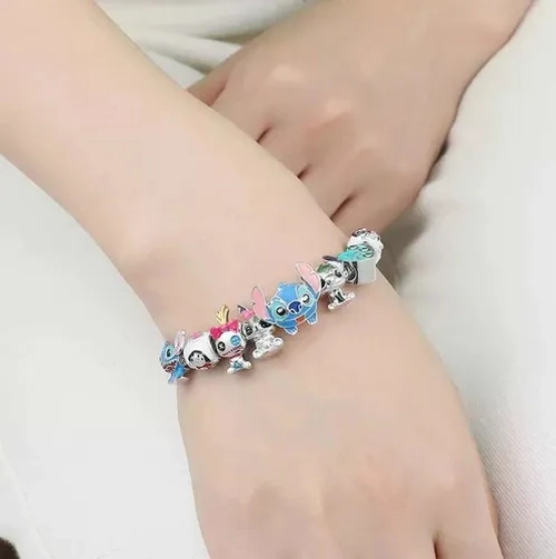 PULSERA STITCH IMPORTADA CON CHARMS - 4