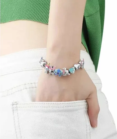 PULSERA STITCH IMPORTADA CON CHARMS - 6