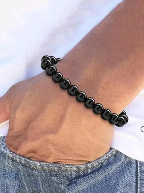 PULSERA TURMALINA PIEDRAS NATURALES MINIMALISTA UNISEX - 2