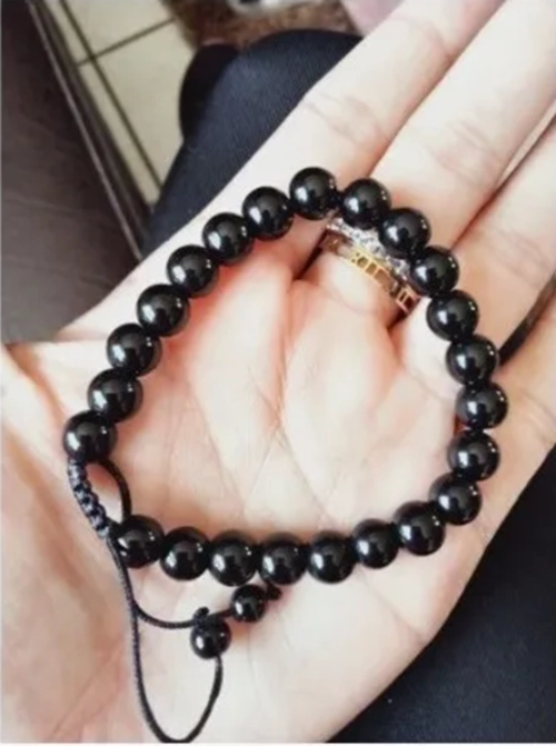 PULSERA TURMALINA PIEDRAS NATURALES MINIMALISTA UNISEX - 4