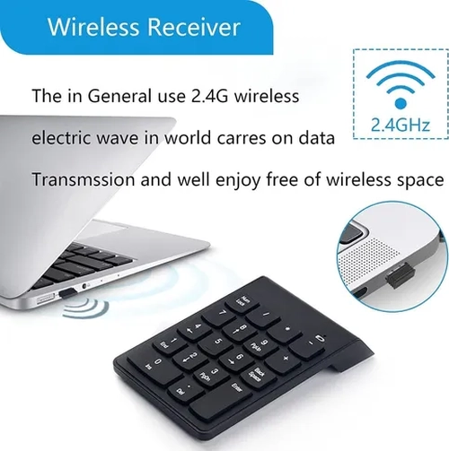 TECLADO NUME RICO INALAMBRICO USB 2.4G PORTATIL - 2