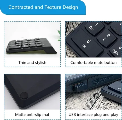 TECLADO NUME RICO INALAMBRICO USB 2.4G PORTATIL - 3