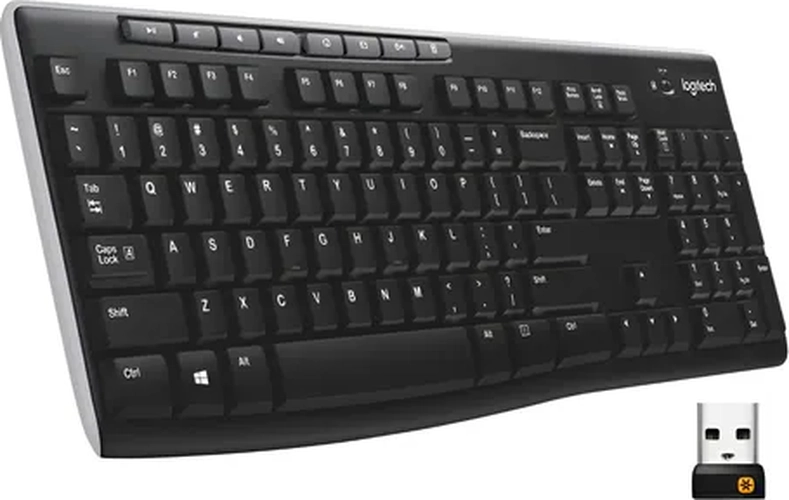 TECLADO INALAMBRICO LOGITECH K270 RECEPTOR 2.4GHZ NEGRO - 1