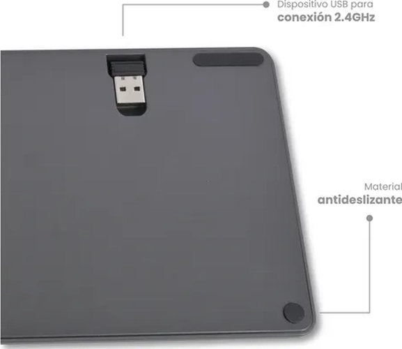 TECLADO CYGNA SLIM INALAMBRICO GRAFITO - 3