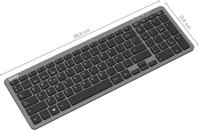 TECLADO CYGNA SLIM INALAMBRICO GRAFITO - 7