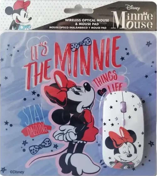 KIT MOUSE INALAMBRICO + PAD DISNEY MINNIE LILA - 2
