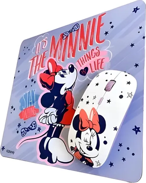 KIT MOUSE INALAMBRICO + PAD DISNEY MINNIE LILA - 3