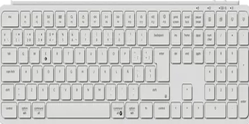 TECLADO INALAMBRICO KEYCHRON B6 PRO SLIM ESPAÑOL BLANCO - 1