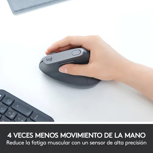 MOUSE LOGITECH MX VERTICAL ERGONOMICO GRAFITO - 7