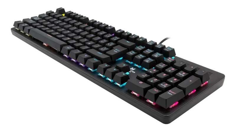 TECLADO MECANICO GAMER MONSTER STRATEGY RGB NEGRO - 3