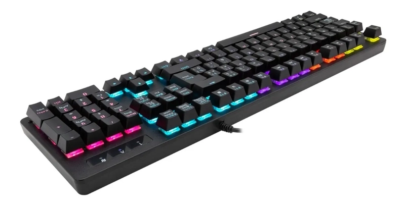 TECLADO MECANICO GAMER MONSTER STRATEGY RGB NEGRO - 5