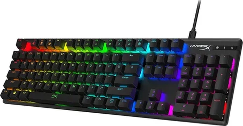 TECLADO GAMER HYPERX ALLOY ORIGINS RGB SW RED NEGRO - 4