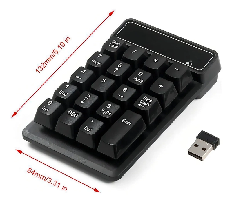 TECLADO NUME RICO INALAMBRICO 2.4GHZ WATERPROOF NEGRO - 3