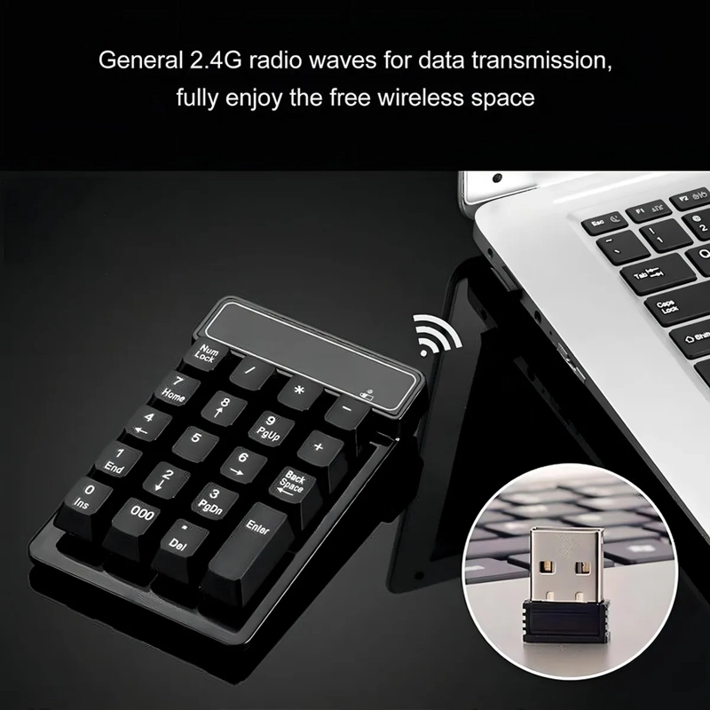 TECLADO NUME RICO INALAMBRICO 2.4GHZ WATERPROOF NEGRO - 4