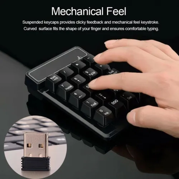 TECLADO MECANICO DIGITAL INALAMBRICO USB 19 TECLAS - 3