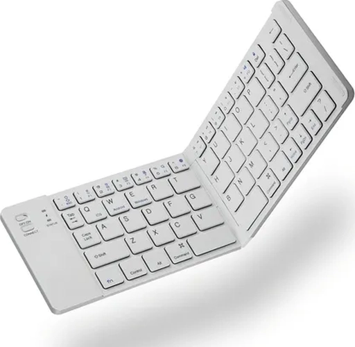 MINI TECLADO PLEGABLE BLUETOOTH INALAMBRICO BLANCO - 1