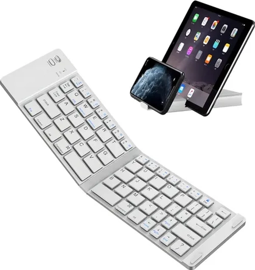 MINI TECLADO PLEGABLE BLUETOOTH INALAMBRICO BLANCO - 3