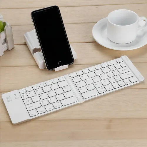MINI TECLADO PLEGABLE BLUETOOTH INALAMBRICO BLANCO - 6