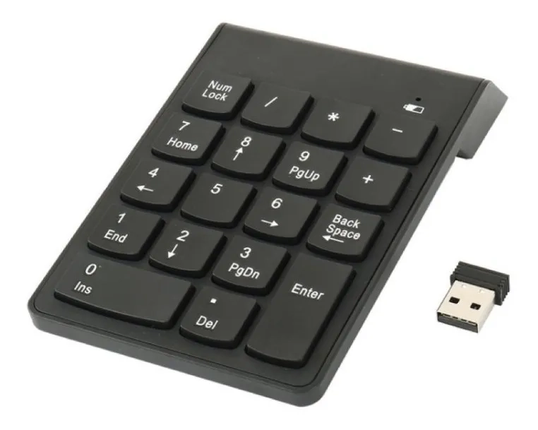 MINI TECLADO NUME RICO INALAMBRICO USB 18 TECLAS NEGRO - 2