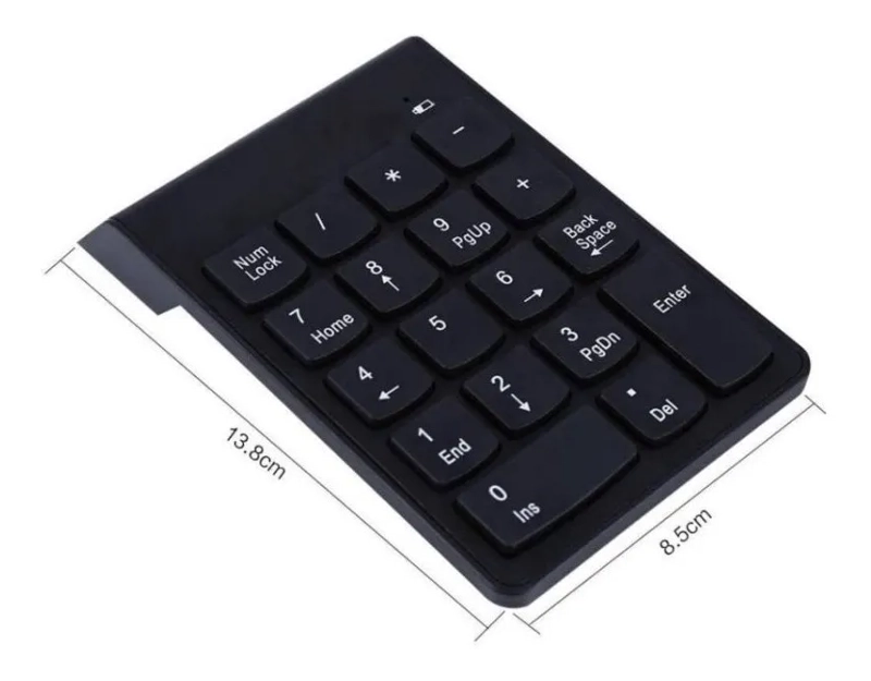 MINI TECLADO NUME RICO INALAMBRICO USB 18 TECLAS NEGRO - 3