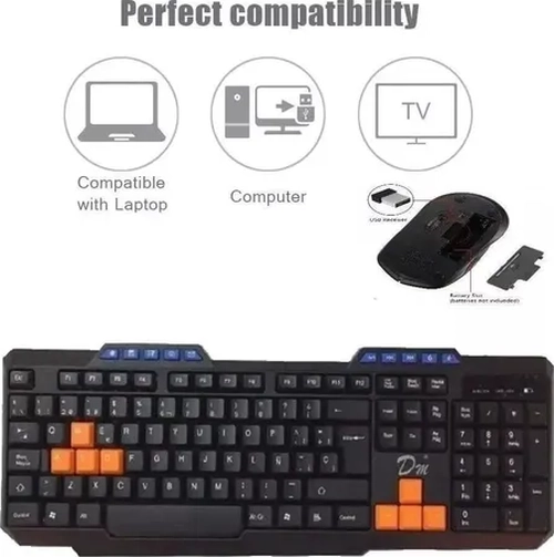 KIT TECLADO MOUSE INALAMBRICO GAMER - 3