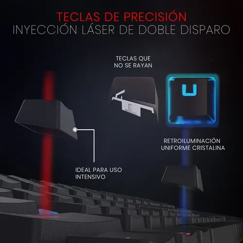 TECLADO REDRAGON KUMARA K552 RGB NEGRO ESPAÑOL - 3