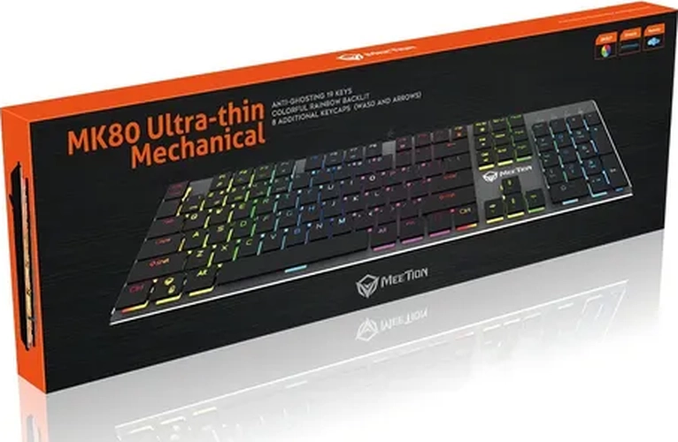 TECLADO MEETION MK80 MECANICO ULTRALIGERO RGB NEGRO - 5