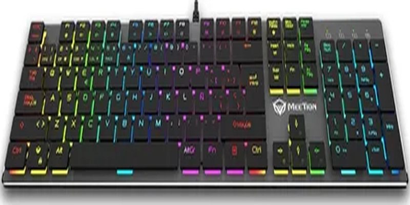 TECLADO MEETION MK80 MECANICO ULTRALIGERO RGB NEGRO - 8