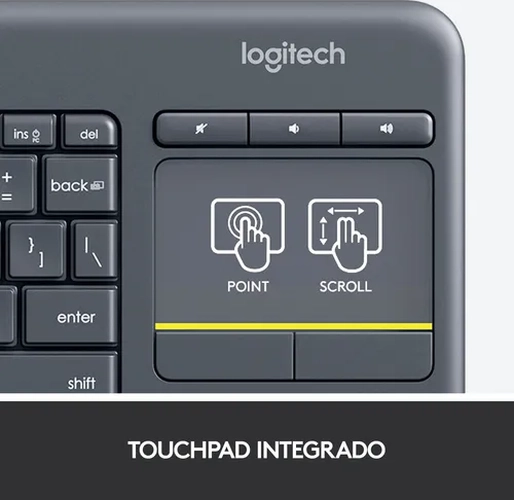 TECLADO LOGITECH K400 PLUS INALAMBRICO ESPAÑOL NEGRO - 5