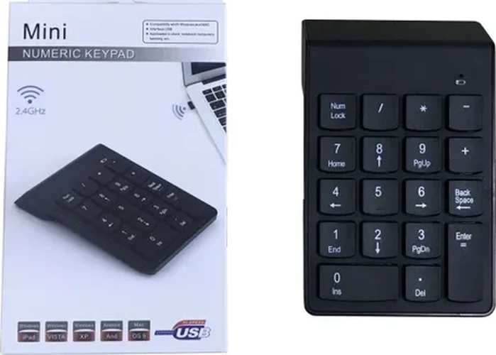 TECLADO NUME RICO INALAMBRICO USB MAC WINDOWS - 1
