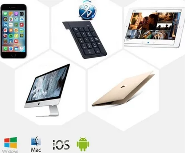 TECLADO NUME RICO INALAMBRICO USB MAC WINDOWS - 5