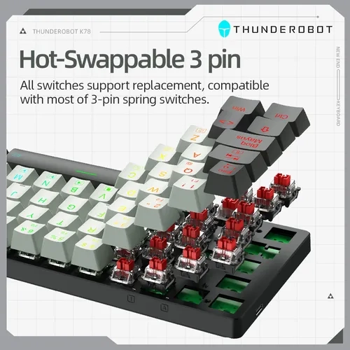 TECLADO MECANICO GAMER THUNDEROBOT K78 RGB ESPAÑOL - 3
