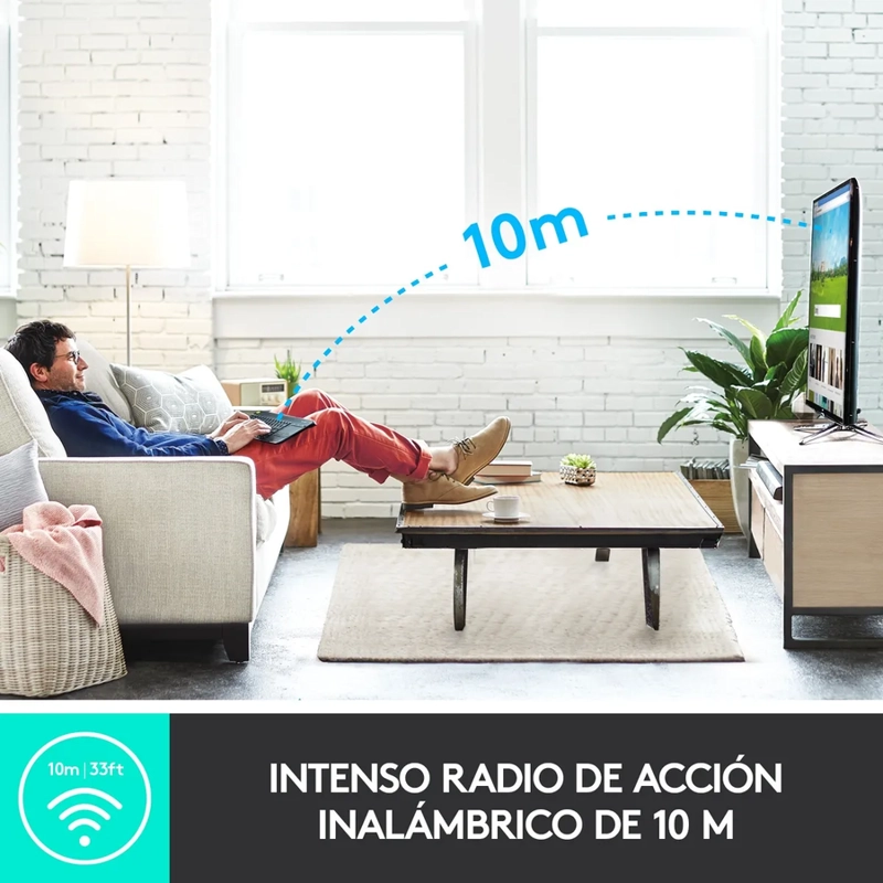 TECLADO LOGITECH K400 TOUCH INALAMBRICO NEGRO - 3