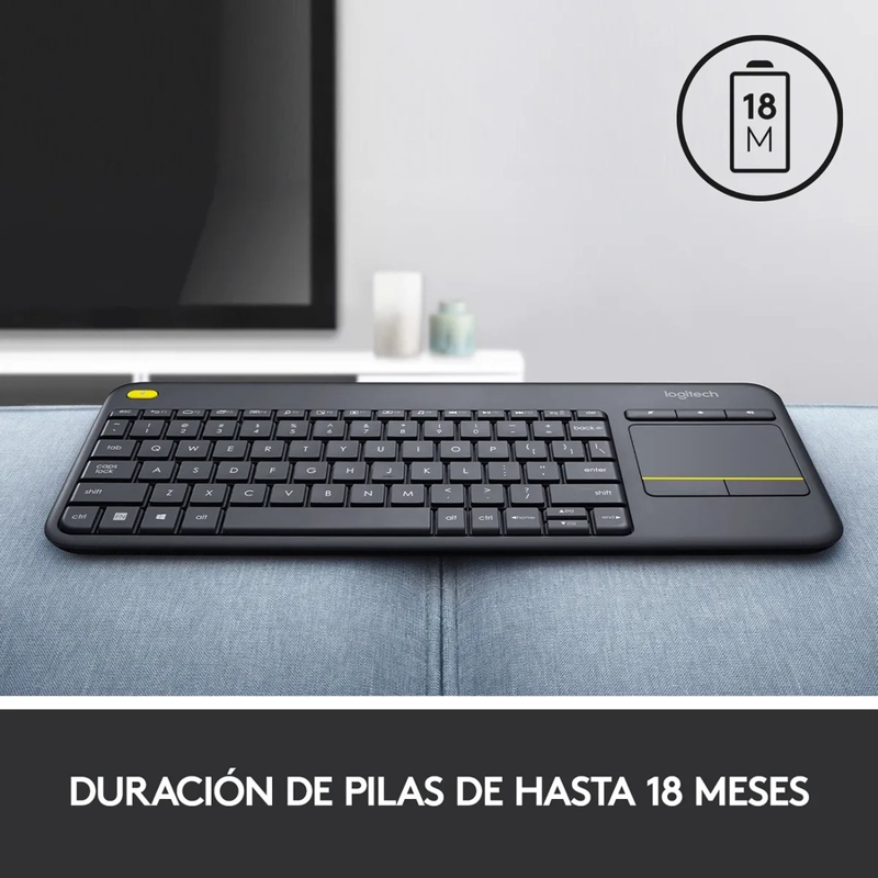 TECLADO LOGITECH K400 TOUCH INALAMBRICO NEGRO - 7