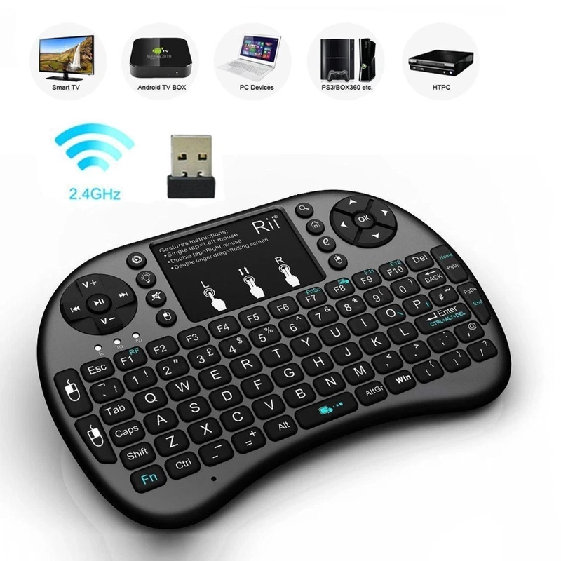 TECLADO PHILCO TOUCHPAD INALAMBRICO SMART TV NEGRO - 2