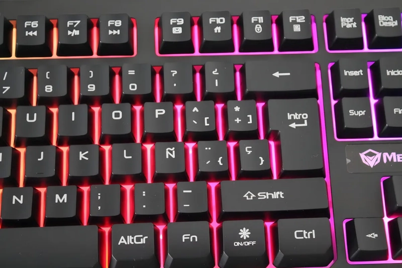 TECLADO GAMER IMPERMEABLE RETROILUMINADO ESPAÑOL NEGRO - 2
